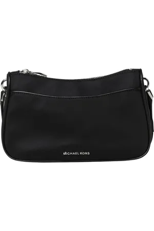 Michael Kors Tassen, Dames, Zwart, ONE Size, Nylon, Stijlvolle Zwarte Nylon Schoudertas