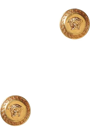 VERSACE Accessoires, Dames, Geel, ONE Size, Medusa Head Oorbellen