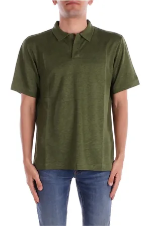MC2 SAINT BARTH Tops, Heren, Groen, L, Linnen, Militaire Stijl T-shirts en Polo