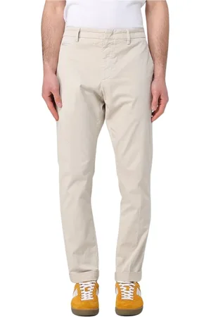 Dondup Broeken, Heren, , W35, Katoen, Blauwe Casual Chinos Broek