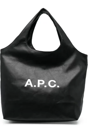 A.P.C. Tassen, Heren, Zwart, ONE Size, Katoen, Zwarte Kunstleren Heuptas