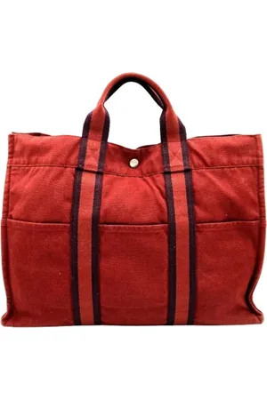 Hermès Pre-owned, Dames, Rood, ONE Size, Tweedehands Canvas handtassen