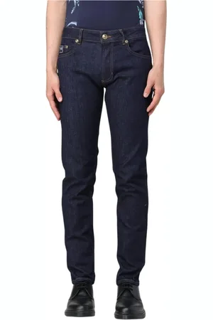 VERSACE Jeans, Heren, Blauw, W29, Katoen, Blauwe Straight Leg Jeans