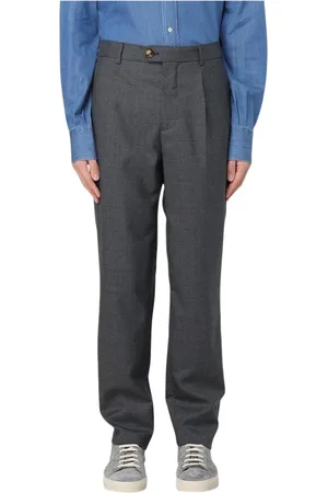 Brunello Cucinelli Broeken, Heren, Zwart, XL, Wol, Grijze Wollen Plooirok