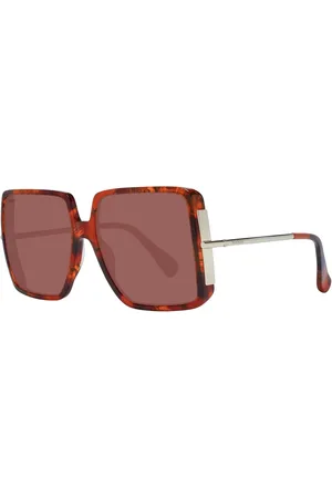 Max Mara Accessoires, Dames, Bruin, ONE Size, Bruine Dames Gepolariseerde Zonnebril Vierkante Stijl