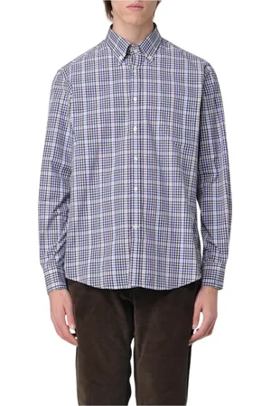 Paul & Shark Overhemden, Heren, Veelkleurig, 4Xl, Katoen, Geruite Lange Mouw Shirt