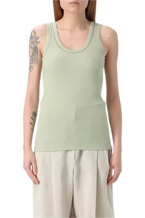 Brunello Cucinelli Tops, Dames, Groen, S, Stijlvolle Crew Neck T-Shirt