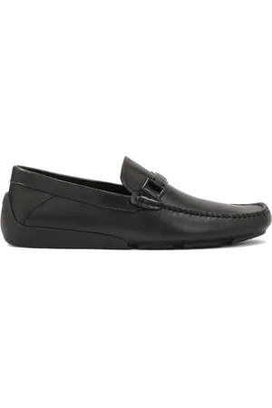 Kazar Schoenen, Heren, Zwart, 44 EU, Leer, Zwarte mocassins van glad leer
