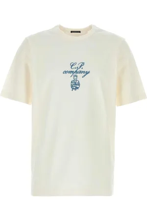 C.P. Company Tops, Heren, Wit, XL, Katoen, Wit Katoenen T-Shirt