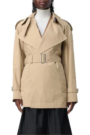 Burberry Mantels, Dames, , S, Leer, Klassieke Trenchcoat