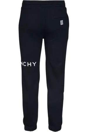 Givenchy Broeken, Heren, Zwart, L, Katoen, Zwarte Logo Print Joggers