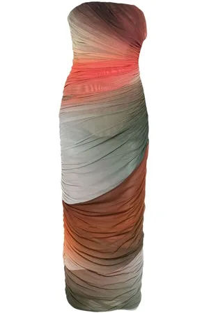 The Attico Kleedjes, Dames, Veelkleurig, S, Gradient Mesh Jurk