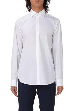 Michael Kors Overhemden, Heren, Wit, M, Katoen, Witte Lange Mouw Jurk Shirt