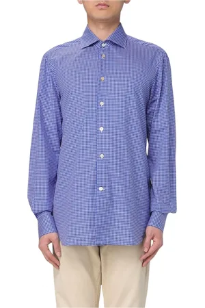 Kiton Overhemden, Heren, Blauw, S, Blauwe Cashmere Trui