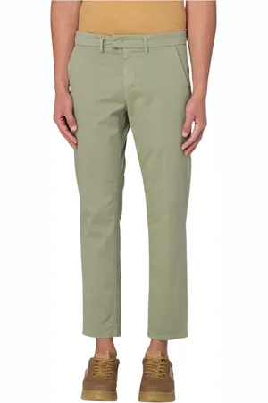 Dondup Broeken, Heren, Groen, W33, Stijlvolle Casual Fit Broek