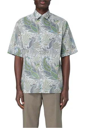 Etro Overhemden, Heren, Groen, L, Katoen, Elegante Paisley Print Overhemd