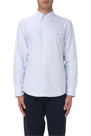 Tommy Hilfiger Overhemden, Heren, Blauw, L, Katoen, Blauw Oxford Overhemd Stijlvolle Toevoeging