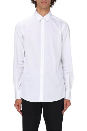 Dolce & Gabbana Overhemden, Heren, Wit, XL, Katoen, Klassieke Katoenen Overhemd