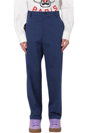 Kenzo Broeken, Heren, Blauw, S, Beige Straight-Leg Broek