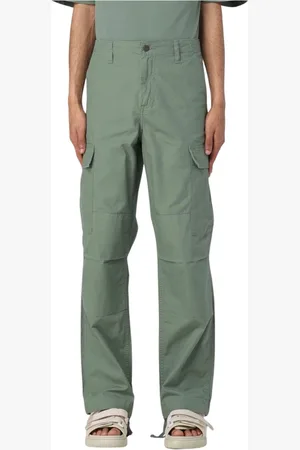 Carhartt Broeken, Heren, Groen, W31, Katoen, Groene Cargo Broek Multi Pocket