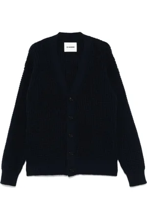 Jil Sander Truien, Heren, Blauw, M, Stijlvolle Sweater J14787 J22Hp 0046 412