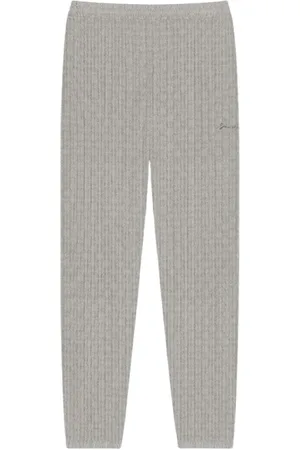 Givenchy Broeken, Heren, Grijs, XL, Katoen, Grijze Cable Knit Lounge Broek