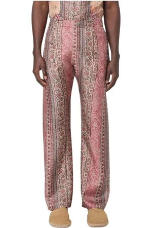 Etro Broeken, Heren, Veelkleurig, M, Kleurrijke Paisley Patroon Herenbroek
