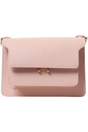 Marni Tassen, Dames, Roze, ONE Size, Leer, Roze Trunk Schoudertas