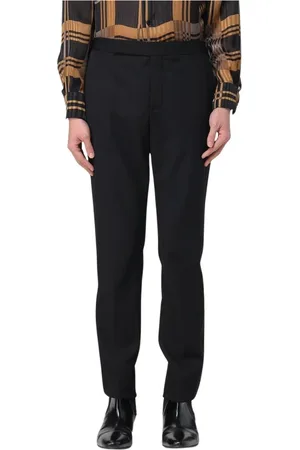 Saint Laurent Broeken, Heren, Zwart, XL, Zwarte Straight Leg Broek