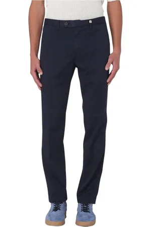 MYTHS Broeken, Heren, Blauw, 2Xl, Groene Slim Fit Chinos Broek