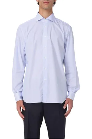 corneliani Overhemden, Heren, Blauw, 3Xl, Katoen, Blauw Gestreept Overhemd