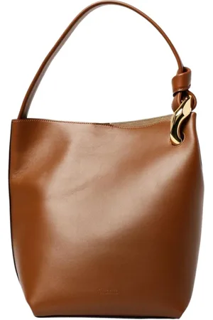 J.W.Anderson Tassen, Dames, Bruin, ONE Size, Leer, Elegante Leren Schoudertas met Ketting