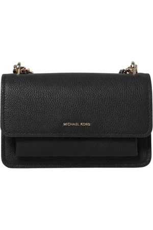 Michael Kors Tassen, Dames, Zwart, ONE Size, Klassieke Zwarte Flap Chain Schoudertas