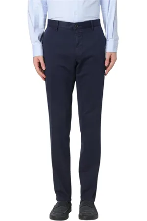 Incotex Broeken, Heren, Blauw, W34, Slim Fit Groene Chinos Broek