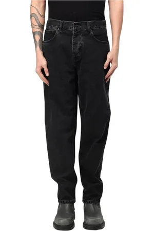 Carhartt Jeans, Heren, Zwart, W30, Katoen, Zwarte Regular Fit Jeans voor Mannen