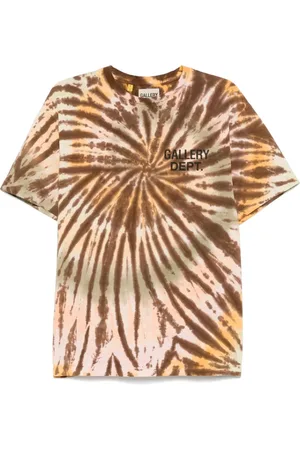 GALLERY DEPT. Tops, Heren, Bruin, XS, Tie-Dye Crew Neck T-shirt