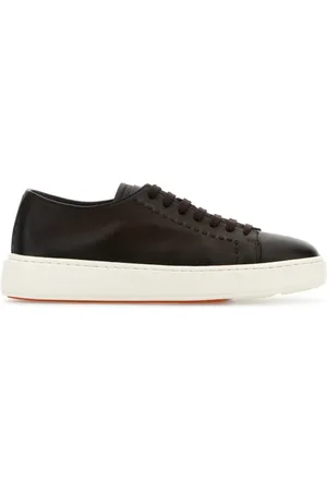 santoni Schoenen, Heren, Bruin, 42 EU, Bruin Leren Schone Sneakers
