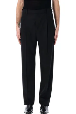 Saint Laurent Broeken, Heren, Zwart, L, Klassieke Zwarte Plooibroek