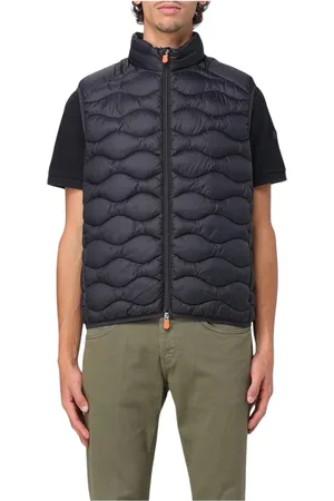 save the duck Jassen, Heren, Zwart, XL, Zwart Maatpak Vest