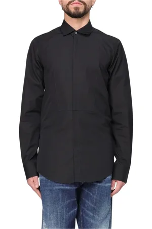 Dsquared2 Overhemden, Heren, Zwart, S, Katoen, Zwarte Formele Katoenen Overhemd met Lange Mouwen