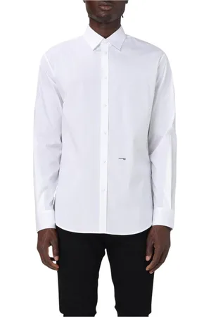Dsquared2 Overhemden, Heren, Wit, L, Klassieke Witte Overhemd met Lange Mouwen