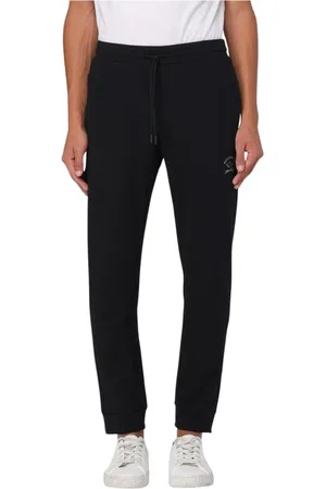 Paul & Shark Broeken, Heren, Zwart, M, Zwarte stijlvolle sweatpants voor mannen