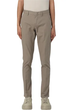 PT Torino Broeken, Heren, Grijs, W31, Katoen, Blauwe Slim Fit Stretch Broek