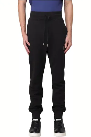 VERSACE Broeken, Heren, Zwart, XS, Katoen, Zwarte Tailored Joggers voor Mannen