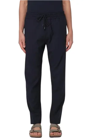 Dondup Broeken, Heren, Blauw, W32, Relaxte Trekkoordbroek