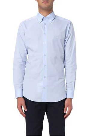 Etro Overhemden, Heren, Blauw, XL, Katoen, Elegante Witte Overhemd met Lange Mouwen