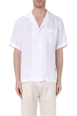 LARDINI Overhemden, Heren, Wit, L, Katoen, Elegante Witte Katoenen Overhemd