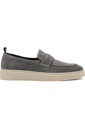 Kazar Schoenen, Heren, Grijs, 41 EU, Suède, Suede sneakers met slip-on bovenwerk