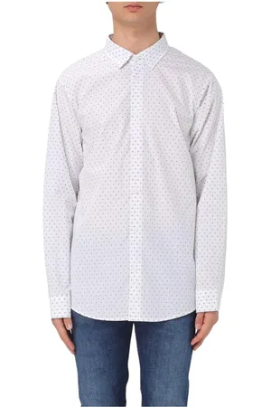 Armani Exchange Overhemden, Heren, Wit, S, Klassieke Witte Button-Up Shirt