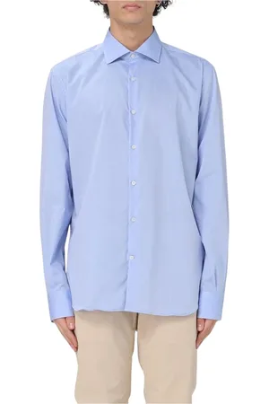 BROOKSFIELD Overhemden, Heren, Blauw, 5Xl, Katoen, Wit Overhemd Lange Mouwen
